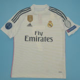 2014/15 RM Home White Retro Player Version Long Sleeve Jersey 球员版