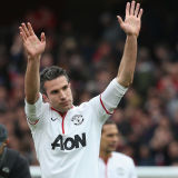 2013/14 M Utd Away White Retro Player Version Soccer Jersey