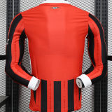 2024/25 AC Milan Home Player Version Long Sleeve Soccer