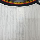 1996 Germany Home White Retro Long Sleeve Soccer Jersey
