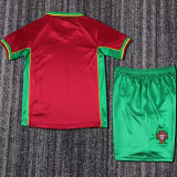 1998 Portugal Home Kids Retro Soccer Jersey