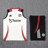 2025 M Utd White Vest Training Jersey(A Set)