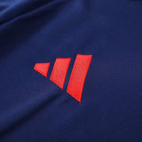 2025 Flamengo Sapphire Blue Hoody Zipper Jacket Tracksuit