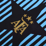 2025 Argentina Black Hoody Zipper Jacket Tracksuit