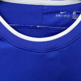 1998 Brazil Away Blue Retro Long Sleeve Soccer Jersey