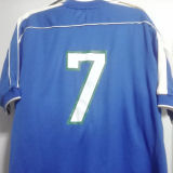 1998 Brazil Away Blue Retro Long Sleeve Soccer Jersey