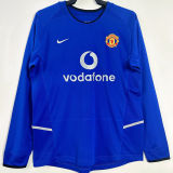 BECKHAM #7 M Utd Away Retro Long Sleeve Retro Jersey 2002/03 (UCL Font) 欧冠字体 右袖一个欧冠球