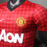 2012/13 M Utd Home Red Retro Player Version Soccer Jersey
