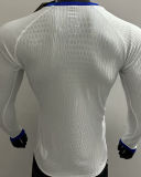 2025/26 England Home White Player Version Long Sleeve Soccer Jersey