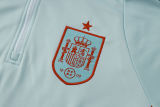 2025/26 Spain Light Green Hoody Thickened Fluff Zipper Jacket Tracksuit