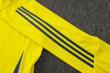 2025/26 AA Yellow Hoody Thickened Fluff Zipper Jacket Tracksuit