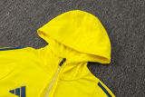 2025/26 AA Yellow Hoody Thickened Fluff Zipper Jacket Tracksuit