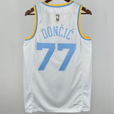 Lakers DONCIC #77 White Retro NBA Jerseys