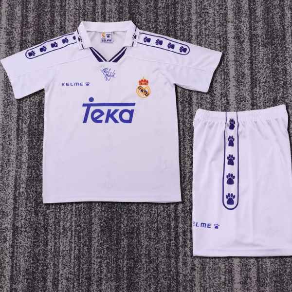 1994/96 RM Home White Retro Kids Soccer Jersey