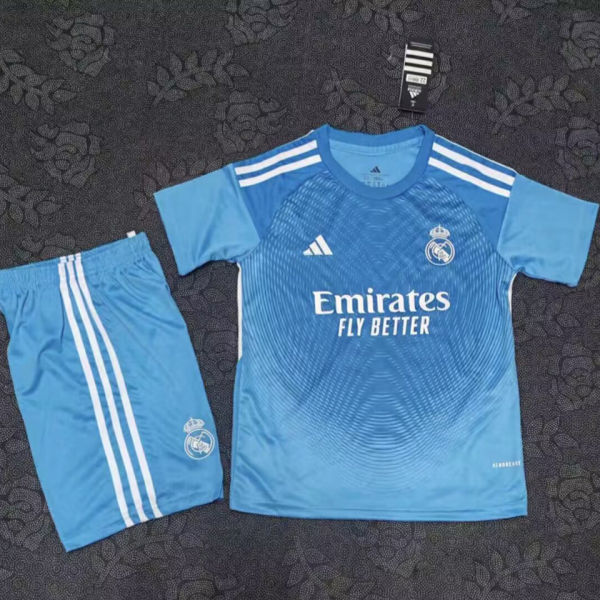 2025/26 RM Goalkeeper Blue Kids Soccer Jersey