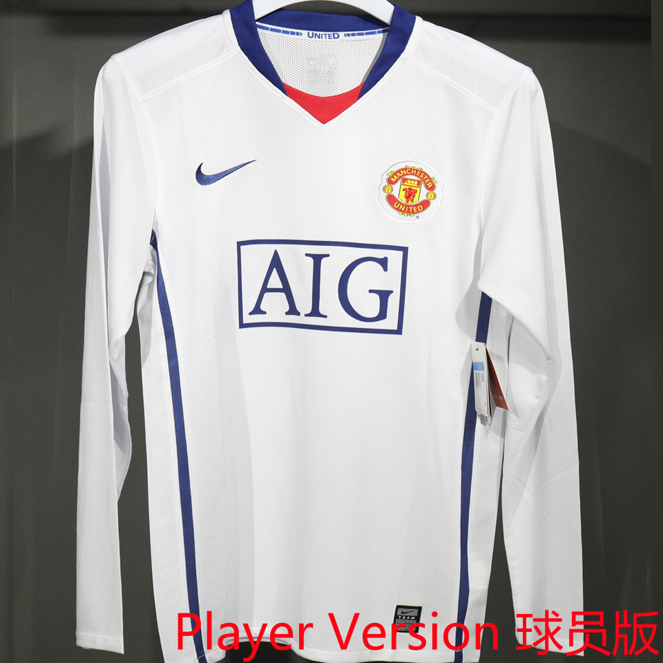 2008/09 Manchester United Visitante White Retro
