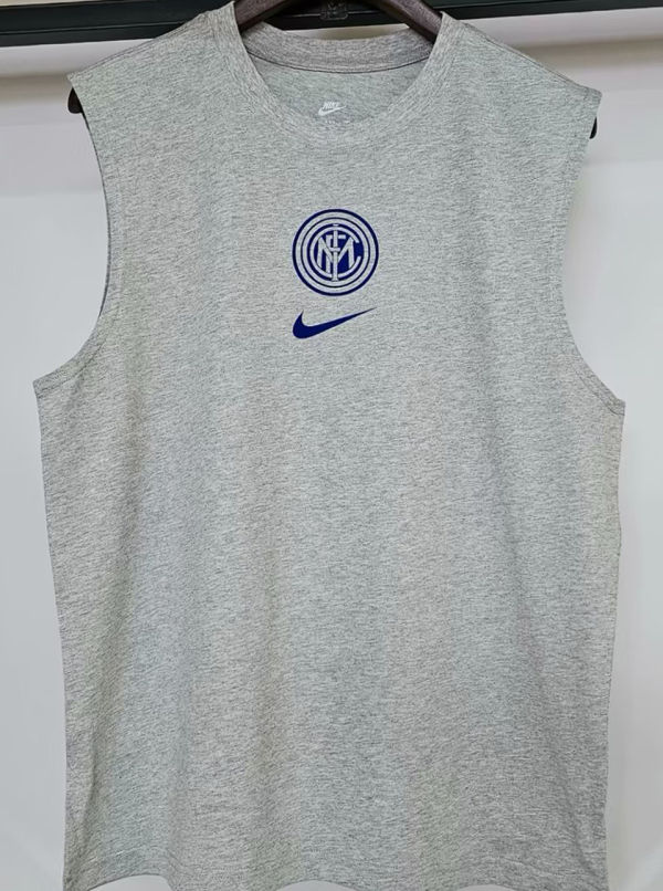 2025 In Milan Grey Pure Cotton Vest Jersey
