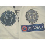 2018/19 RM Home White Retro Player Version Soccer Jersey 球员版带胸前章