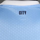 2025/26 Man City Home Blue Player Version Soccer Jersey