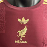 2025 Mexico Red Special Edition Player Version Long Sleever Jersey