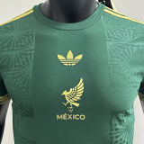 2025 Mexico Green Special Edition Player Version Soccer Jersey 胸前鸟