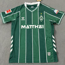 2025/26 Werder Bremen Home Green Fans Soccer Jersey  名在号下