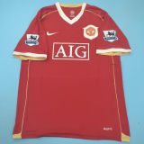 2006/07 M Utd Home Red Retro Player Version Soccer Jersey 球员版
