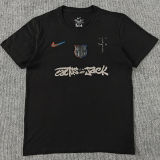 2025/26 BA x Travis Scott Black Pure Cotton Jersey 胸前银色字