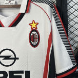 1997/98 AC Milan Away White Retro Soccer Jersey