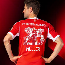 Müller # 25 BFC1:1 Quality Home Fans Soccer Jersey 2025/26 纪念版号码