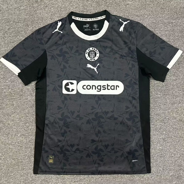 2025/26 ST Pauli Third Black Fans Soccer Jersey  圣保利