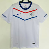 2010 Netherlands Away White Retro Jersey