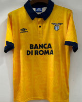 1992 Lazio Away Yellow Retro Soccer Jersey
