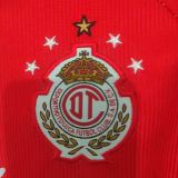 1999/2000 Deportivo Toluca Home Red Retro Long Sleeve Soccer Jersey 托卢卡