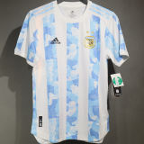 2021 Argentina Home Player Version Retro Soccer Jersey