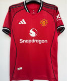 2025/26 M Utd Home Red Player Version Soccer Jersey