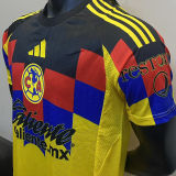 2025/26 Club America Home Player Version Soccer Jersey 背后广告黑色