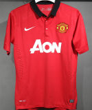 2013/14 M Utd Home Retro Player Version Soccer Jersey