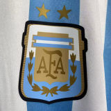 2014 Argentina Home Retro Player Version Soccer Jersey