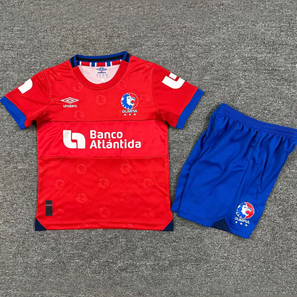 2025/26 CD Olimpia Away Red Kids Soccer Jersey 洪甲奥林匹亚