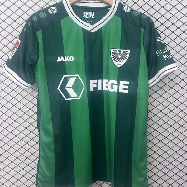 2025/26 Preuben Munster Home Green Fans Soccer Jersey 德乙 普鲁士明斯特