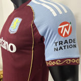 2025/26 Aston Villa Home Player Version Soccer Jersey
