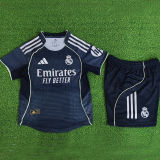 2025/26 RM Away Black Player Version Kids Soccer Jersey 球员版童装