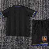 1993/1995 M Utd Black Retro Kids Soccer Jersey
