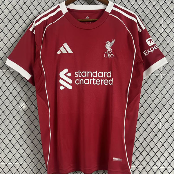 2025/26 LFC Home Red Fans Soccer Jersey 背有97标
