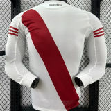 2025/26 River Plate Home White Player Version Long Sleeve Jersey 长袖胸前空白版