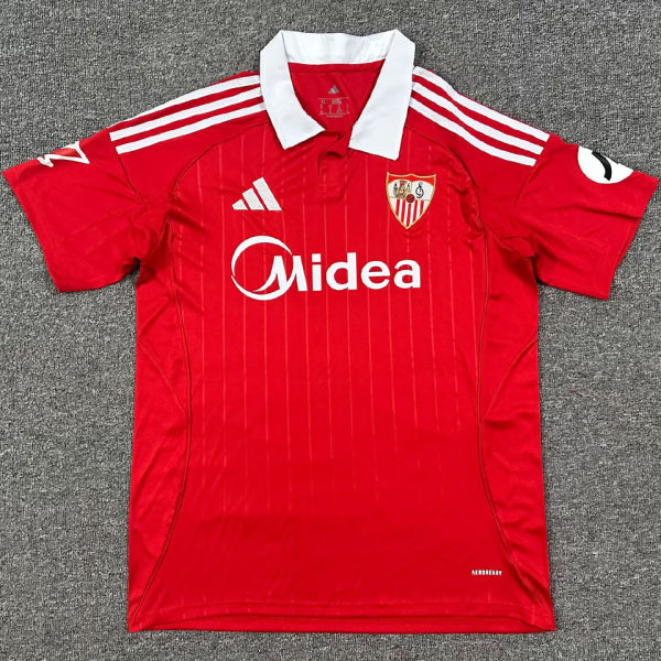 2025/26 Sevilla FC Away Red Fans Soccer Jersey