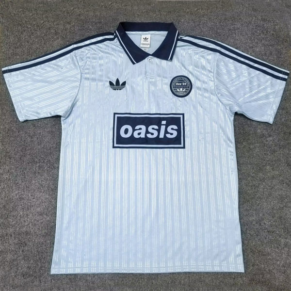2025/26 AD x oasis Blue Retro Style Fans Soccer Jersey