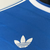 2025/26 RM Third Blue Player Version Long Sleeve Soccer Jersey