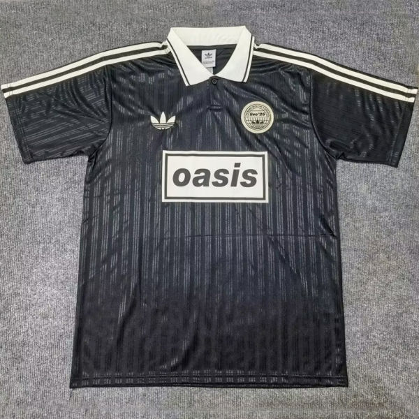 2025/26 AD x oasis Black Retro Style Fans Soccer Jersey
